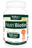 Nutri Biotin 5,000mcg - 60 + 15 Caps BONUS