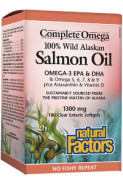 CompleteOmega Salmon Oil 1,300mg - 180 Clear Enteric Softgels