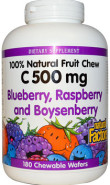 Vitamin C 500mg (Blueberry/Raspberry) Chewable - 180 Wafers