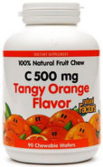 Vitamin C 500mg (Tangy Orange) Chewables - 90 Wafers