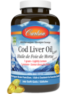 Cod Liver Oil 1,000mg (Lemon) - 300 Softgels