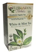 White & Mint Tea (Organic) - 24 Tea Bags