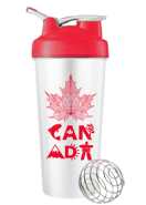 Canada Shaker + Mixer Ball & Carrying Toggle (Red BPA Free) - 700ml