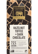 Hazelnut Toffee + Dark Chocolate (72% Cocoa) - 85g - Endangered Species Chocolate