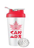 Canada Shaker + Mixer Ball & Carrying Toggle (Red BPA Free) - 450ml
