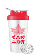 Canada Shaker + Mixer Ball & Carrying Toggle (Red BPA Free) - 450ml