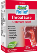 Real Relief Throat Ease - 40 Chew Tabs
