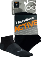 Active Socks (Low Cut, Black, Med) - 1 Pair