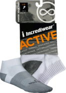 Active Socks (Low Cut, White, LG) - 1 Pair