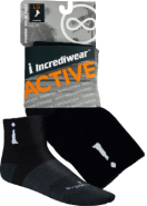 Active Socks (Quarter Height, Black, LG) - 1 Pair
