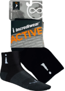 Active Socks (Quarter Height, Black, XL) - 1 Pair