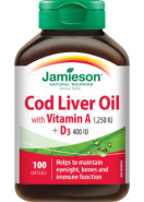 Cod Liver Oil With Vitamin A + D3 - 100 Softgels