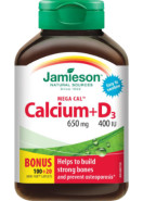 Mega Cal Calcium 650mg + Vitamin D 400iu - 100 + 20 Cap BONUS