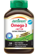 Omega-3 + MCT Oil Extra Strength (No Fish Aftertaste) - 120 Softgels