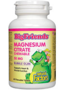 Big Friends Chewable Magnesium Citrate 50mg (Bubble Gum) - 60 Chew Tabs