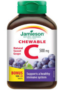 Vitamin C Chewable 500mg (Grape) - 100 + 20 Tabs BONUS