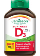 Vitamin D 1,000iu - 150 + 30 Softgels BONUS