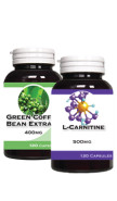 Green Coffee Bean Extract 400mg + FREE L - Carnitine 500mg - 120 V-Caps + 120 V-Caps - Weight Loss Technologies