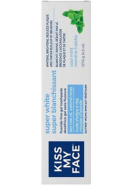 Super White Fluoride Free Gel Toothpaste (Cool Mint) - 127.6g - Kiss My Face