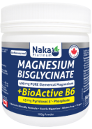 Magnesium Bisglycinate 400mg + Bioactive B-6 15mg (Unflavoured) - 100g