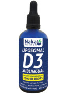 Liposomal D3 Sublingual 2,500iu Drops (Lemon) - 100ml - Naka