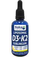 Liposomal D3 + K2 Sublingual Drops (Lemon) - 50ml - Naka
