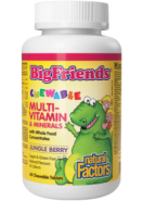 Big Friends Chewable Multi-Vitamin & Minerals (Jungle Berry) - 60 Chew Tabs
