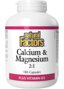 Calcium & Magnesium 2:1 Plus Vitamin D3 - 180 Caps