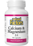 Calcium & Magnesium 2:1 Plus Vitamin D3 - 90 Caps