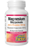 Magnesium Bisglycinate 100mg Plus L-Theanine 125mg - 90 V-Caps