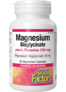 Magnesium Bisglycinate 40mg Plus L-Theanine 250mg - 90 V-Caps