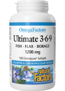 Ultimate Omega Factors 3-6-9 1,200mg - 180 Softgels