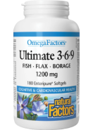 Ultimate Omega Factors 3-6-9 1,200mg - 180 Softgels