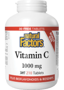 Vitamin C 1,000mg + Bioflavonoids & Rosehips - 180 + 30 Tabs BONUS