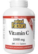 Vitamin C 1,000mg + Bioflavonoids & Rosehips - 180 + 30 Tabs BONUS