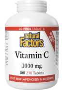 Vitamin C 1,000mg + Bioflavonoids & Rosehips - 180 + 30 Tabs BONUS