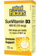 SunVitamin D3 400iu Drops - 15ml