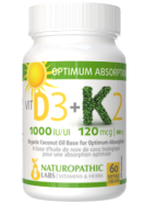 Vitamin D3 1,000iu + K2 120mcg - 60 Softgels