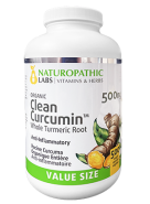 Organic Clean Curcumin (Whole Turmeric Root) 500mg - 500 V-Caps