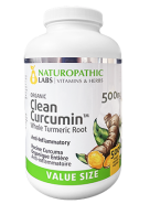 Organic Clean Curcumin (Whole Turmeric Root) 500mg - 500 V-Caps