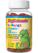 Big Friends Vitamin D3 600iu (Strawberry) - 60 Gummies - Natural Factors