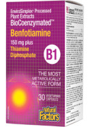 BioCoenzymated Vitamin B-1 Benfotiamine 150mg Plus Thiamine Diphosphate - 30 V-Caps