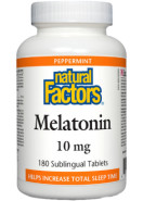 Melatonin 10mg (Peppermint) - 180 Sublingual Tabs