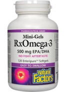 Mini-Gels RxOmega-3 500mg EPA/DHA - 120 Clear Enteric Softgels