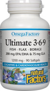 Ultimate Omega Factors 3-6-9 1,200mg - 90 Softgels