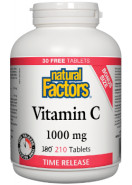 Vitamin C 1,000mg Time Release - 180 + 30 Tabs BONUS