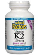 Vitamin K2 100mcg (Mk-7) - 360 V-Caps