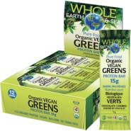 Whole Earth & Sea Pure Food Organic Vegan Greens Protein Bar - 12 Bars