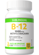 B-12 Methylcobalamin 1,000mcg Sublingual - 60 Lozenges