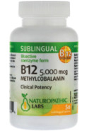B-12 Methylcobalamin 5,000mcg Sublingual - 50 Lozenges